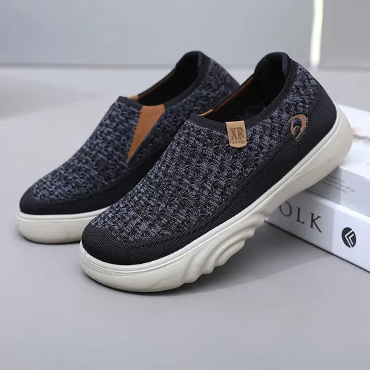 Women'S Non-Slip Walking Shoes Breathable Comfortable Soft Bottom Sneakers round Toe Thick Bottom Loafers Zapatos Para Mujer