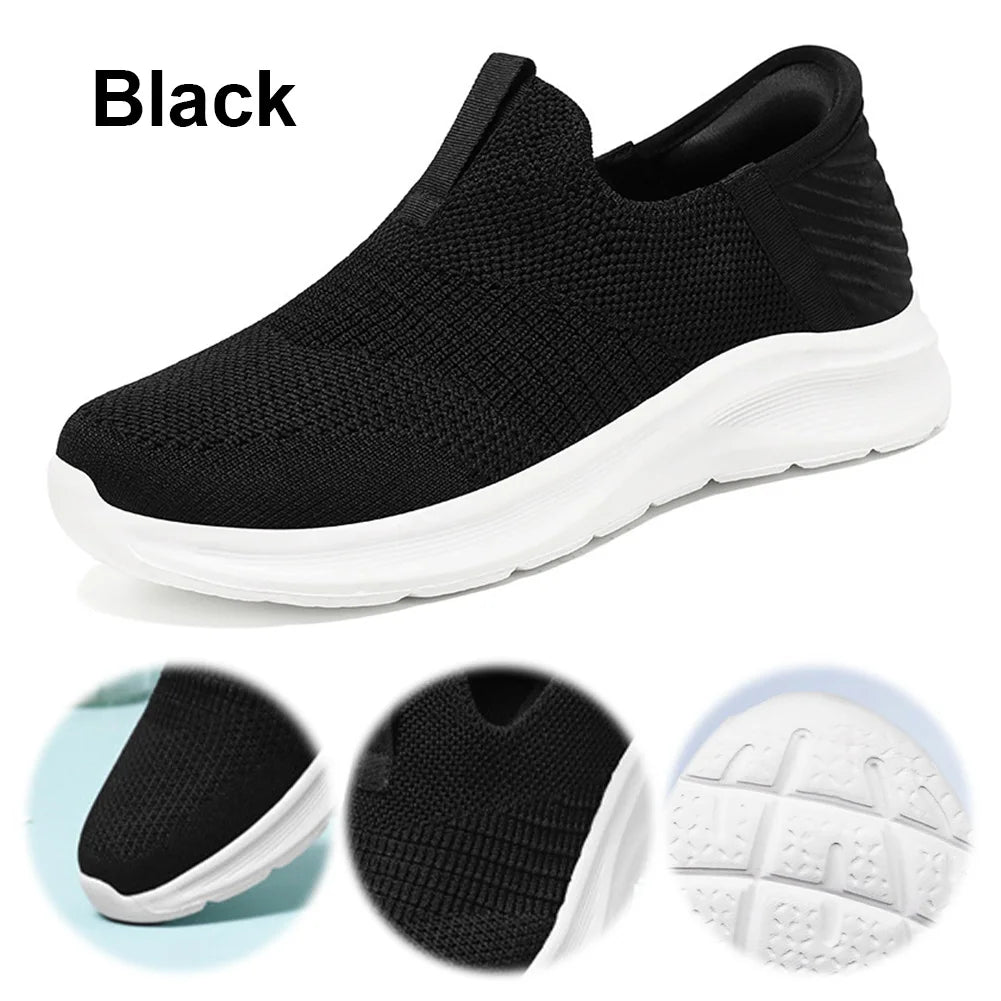 Mens Casual Shoes Comfortable Trail Running Sneakers Lightweight Tennis Sneakers Hands Free for Hiking Outdoor Workout Training